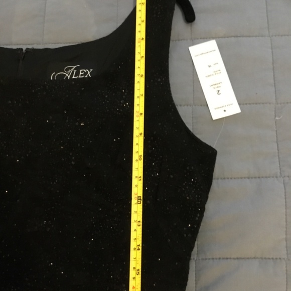 2Piece Alex Evenings Black Dress with Gorgeous Topper, NWT, Size 16 - Picture 13 of 16
